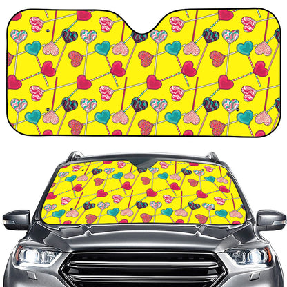 Retro Lollipop Print Car Windshield Sun Shade