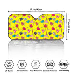 Retro Lollipop Print Car Windshield Sun Shade