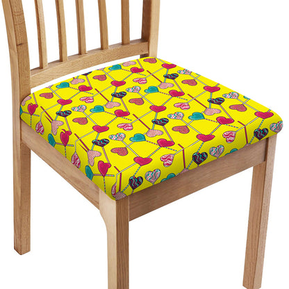 Retro Lollipop Print Chair Cushion Cover