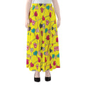Retro Lollipop Print Chiffon Maxi Skirt