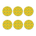 Retro Lollipop Print Coaster Set