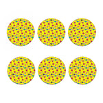 Retro Lollipop Print Coaster Set