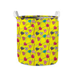 Retro Lollipop Print Collapsible Laundry Basket