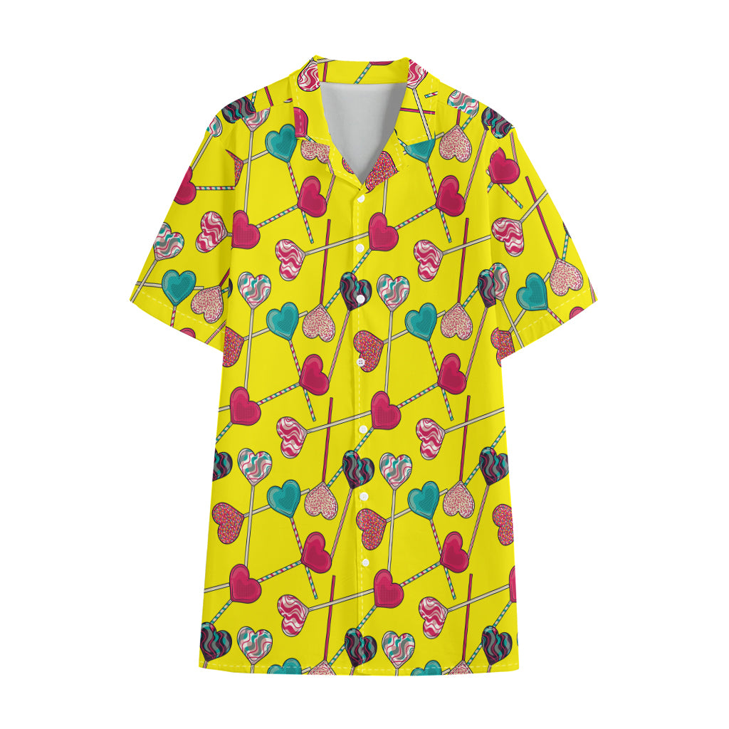 Retro Lollipop Print Cotton Hawaiian Shirt