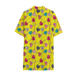 Retro Lollipop Print Cotton Hawaiian Shirt