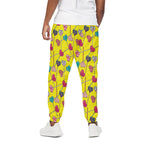 Retro Lollipop Print Cotton Pants