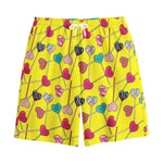 Retro Lollipop Print Cotton Shorts