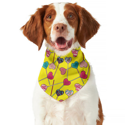 Retro Lollipop Print Dog Bandana