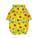 Retro Lollipop Print Dog Zip Up Hoodie