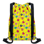 Retro Lollipop Print Drawstring Backpack