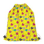 Retro Lollipop Print Drawstring Bag