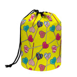Retro Lollipop Print Drawstring Makeup Bag