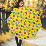 Retro Lollipop Print Foldable Umbrella