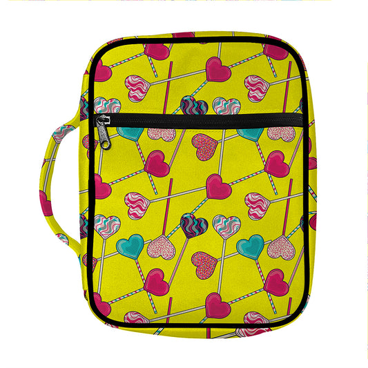Retro Lollipop Print Front Pocket Bible Bag