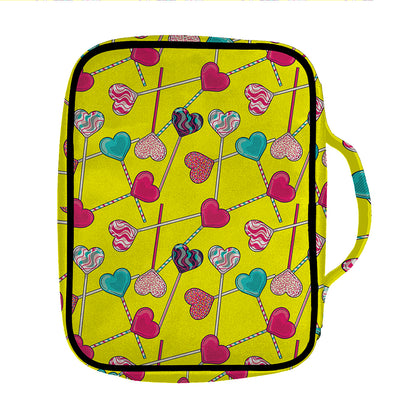 Retro Lollipop Print Front Pocket Bible Bag