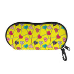 Retro Lollipop Print Glasses Case