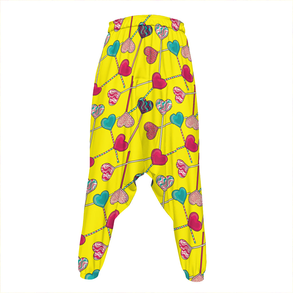 Retro Lollipop Print Hammer Pants