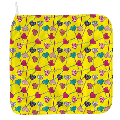 Retro Lollipop Print Hand Towel