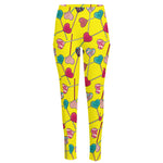 Retro Lollipop Print High-Waisted Pocket Leggings