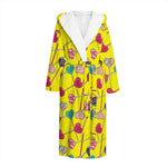 Retro Lollipop Print Hooded Bathrobe