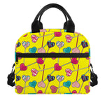 Retro Lollipop Print Insulated Lunch Bag
