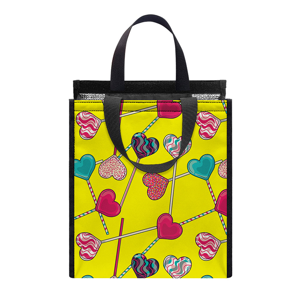 Retro Lollipop Print Insulated Lunch Tote