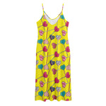 Retro Lollipop Print Jersey Midi Cami Dress