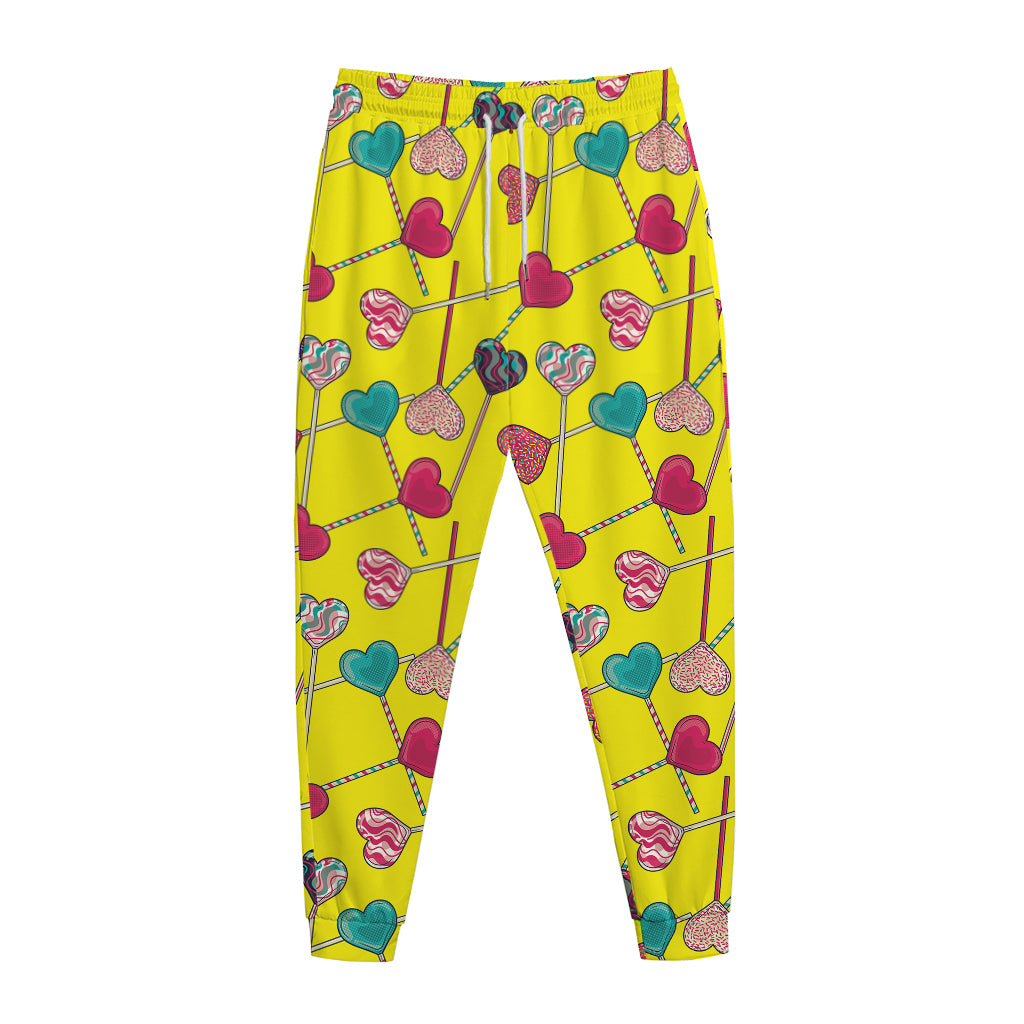 Retro Lollipop Print Jogger Pants