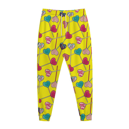 Retro Lollipop Print Jogger Pants