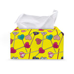 Retro Lollipop Print Leather Tissue Box Cover