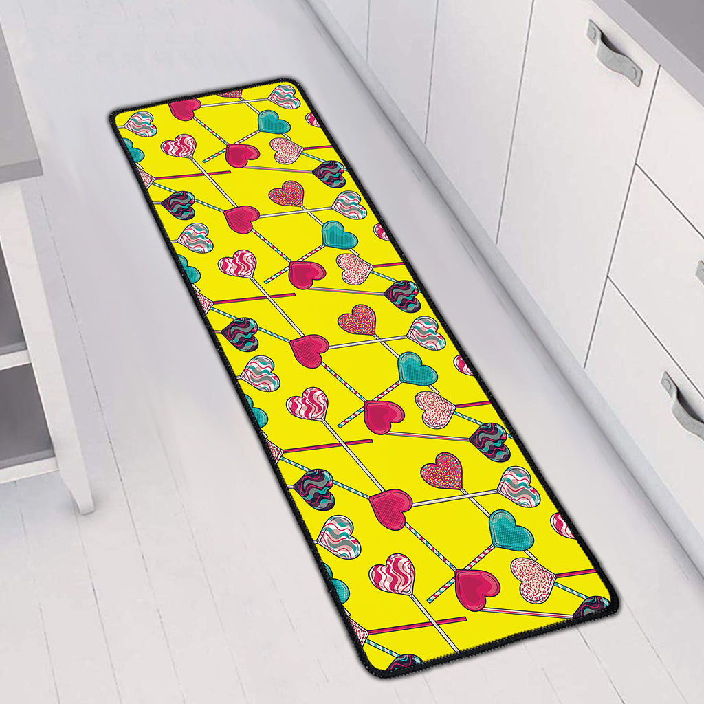 Retro Lollipop Print Long Kitchen Mat