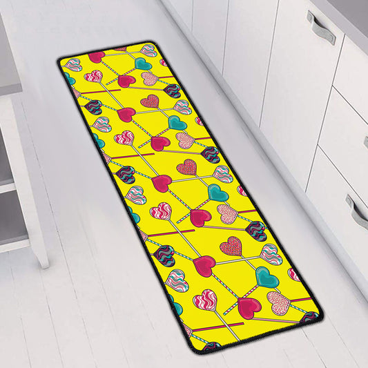 Retro Lollipop Print Long Kitchen Mat