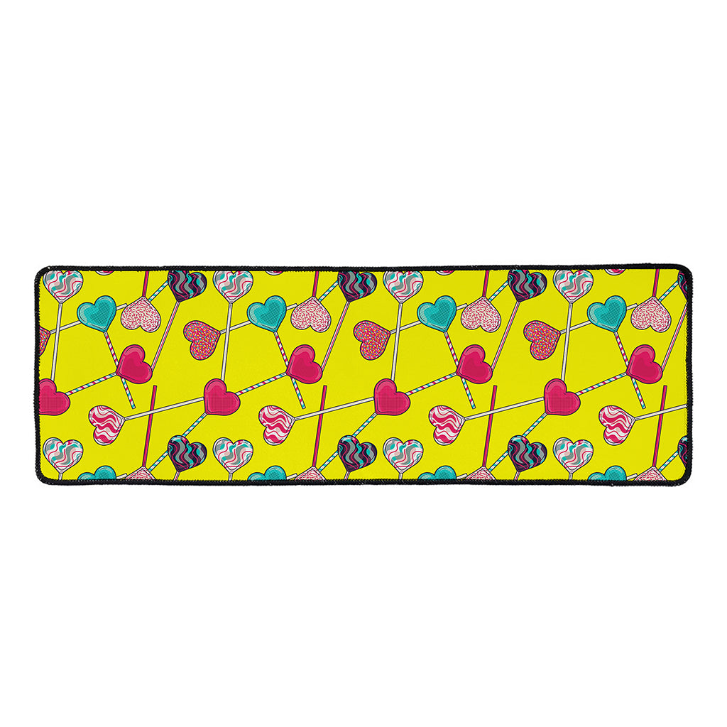 Retro Lollipop Print Long Kitchen Mat