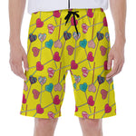 Retro Lollipop Print Men's Beach Shorts