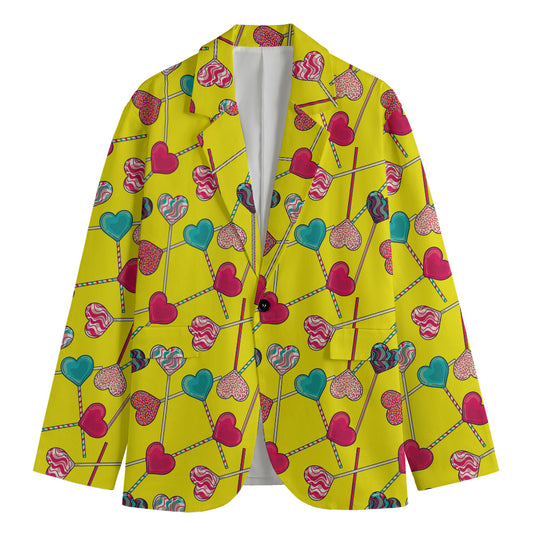 Retro Lollipop Print Men's Blazer