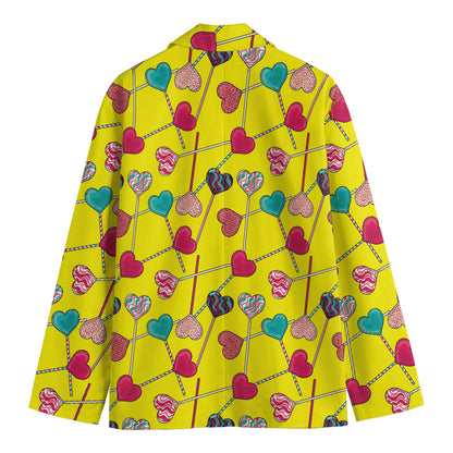 Retro Lollipop Print Men's Blazer