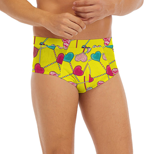 Retro Lollipop Print Men's Briefs