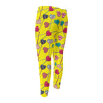 Retro Lollipop Print Men's Compression Pants