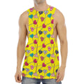 Retro Lollipop Print Men's Muscle Tank Top