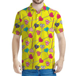 Retro Lollipop Print Men's Polo Shirt