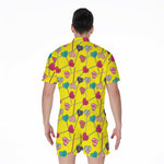 Retro Lollipop Print Men's Rompers
