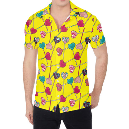 Retro Lollipop Print Men's Shirt