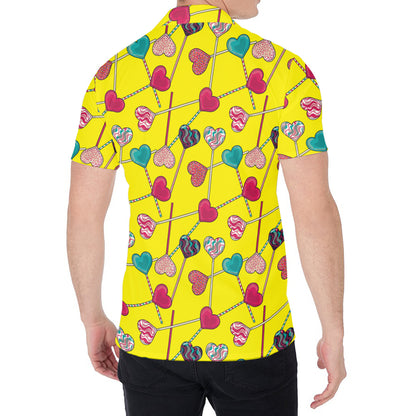 Retro Lollipop Print Men's Shirt