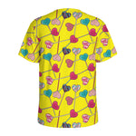 Retro Lollipop Print Men's Sports T-Shirt