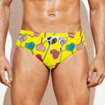 Retro Lollipop Print Men's Swim Briefs