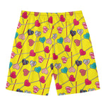 Retro Lollipop Print Men's Swim Trunks