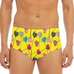 Retro Lollipop Print Men's Triangle Swim Briefs