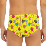 Retro Lollipop Print Men's Triangle Swim Briefs