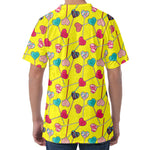Retro Lollipop Print Men's Velvet T-Shirt