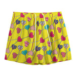 Retro Lollipop Print Mesh Shorts